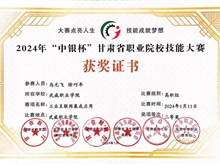獲2024年“中銀杯”甘肅省職業(yè)院校技能大賽“二等獎(jiǎng)”